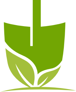MJP Gardens trowel logo